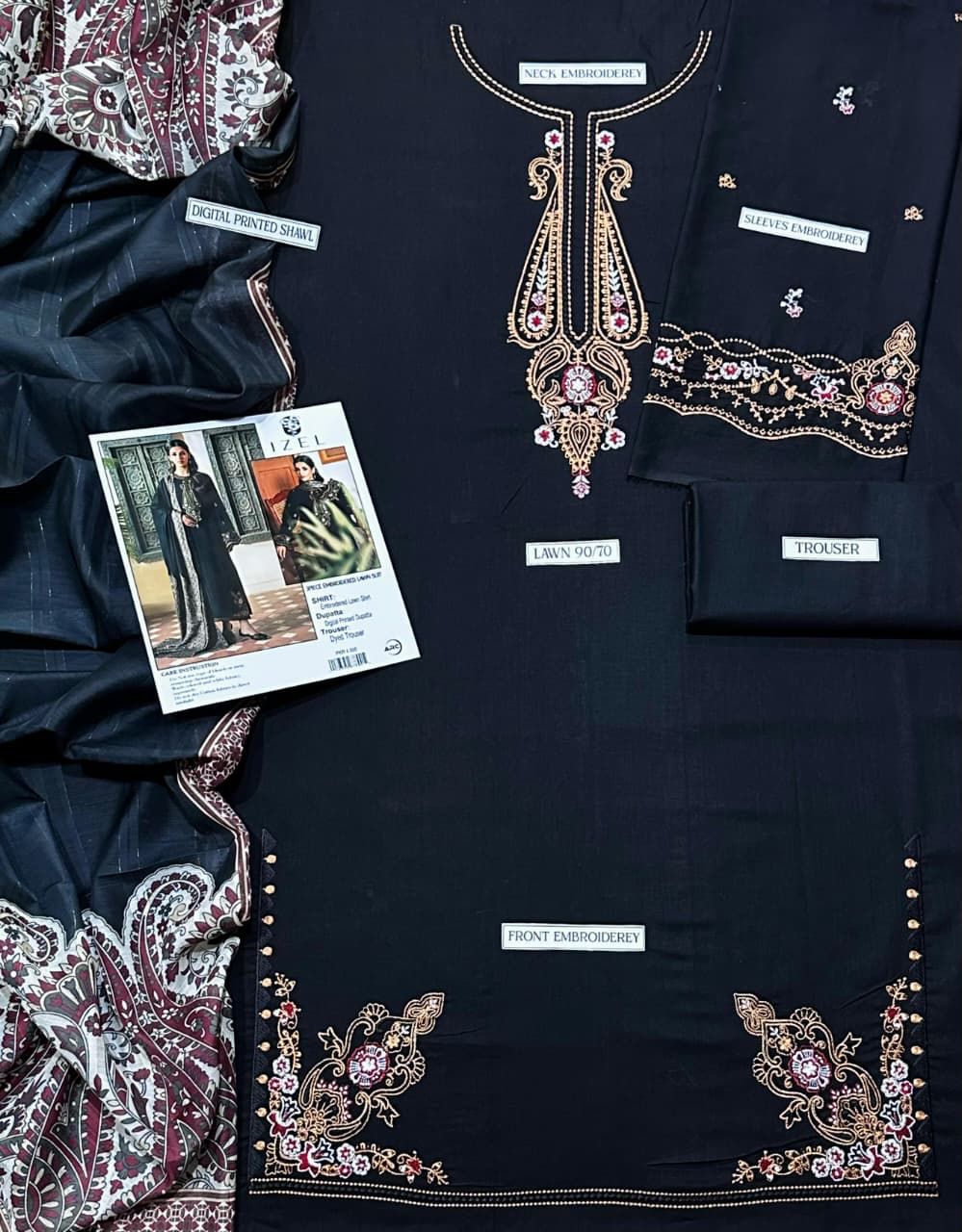 Mix Brands Lawn 3pc Embroidered #1