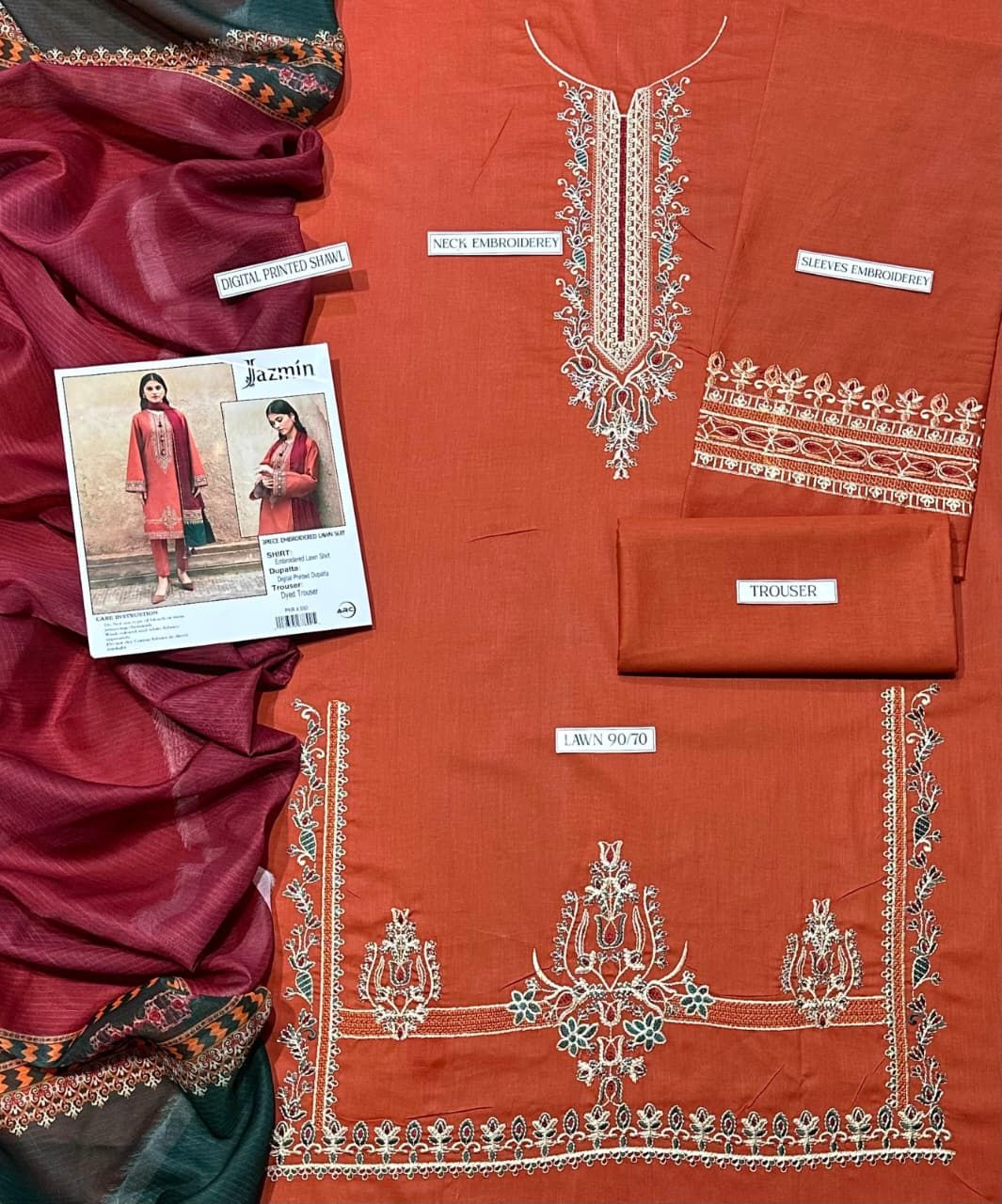 Mix Brands Lawn 3pc Embroidered #2