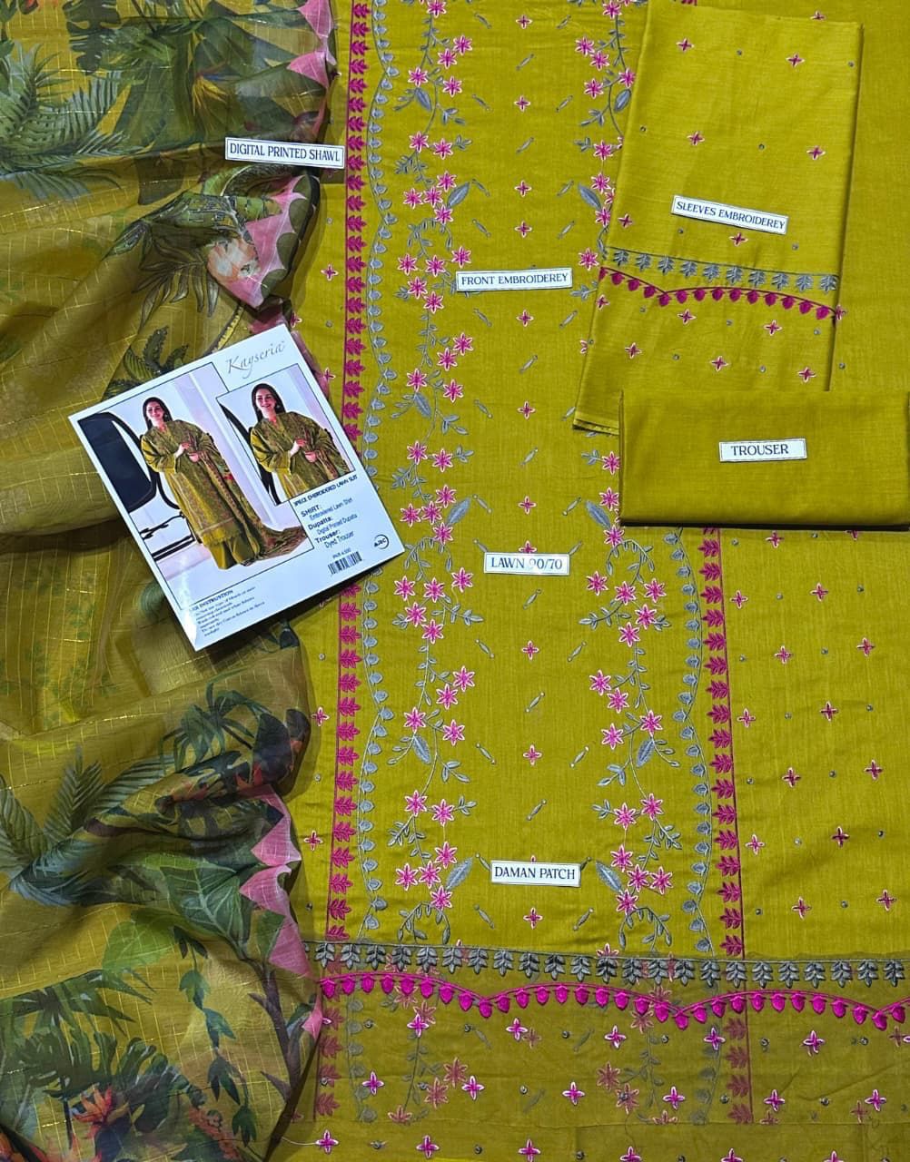 Mix Brands Lawn 3pc Embroidered #5