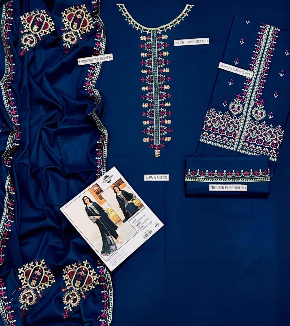 Mix Brands Lawn 3pc Embroidered #8