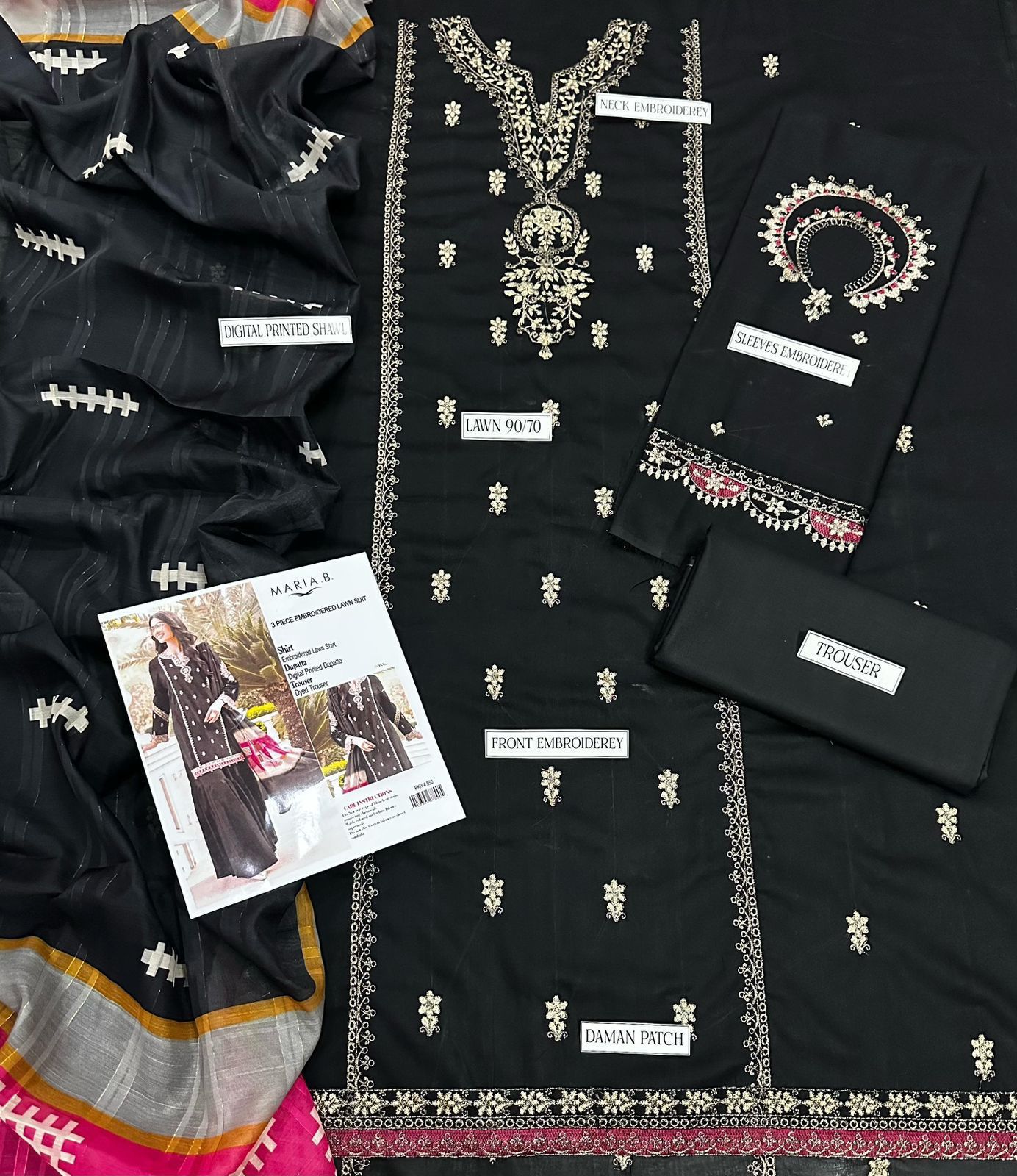Mix Brands Lawn 3pc Embroidered #9