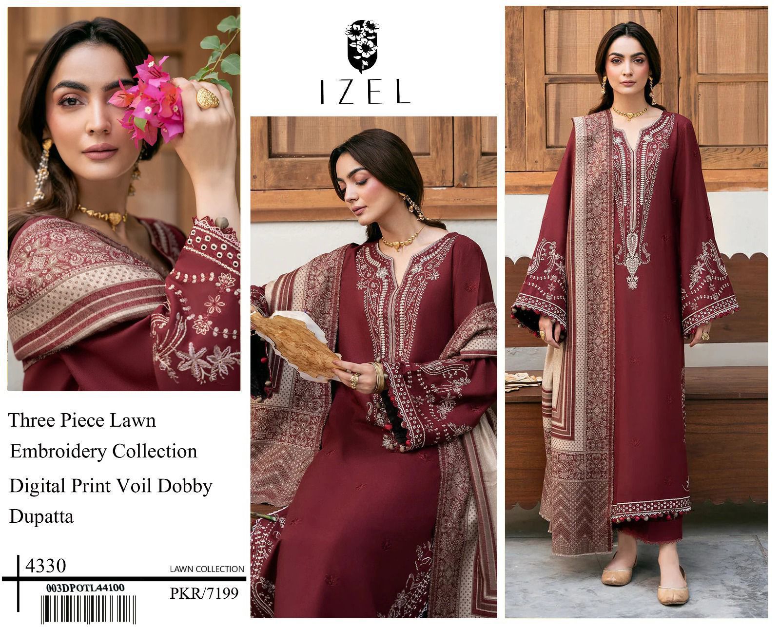 Mix Brands Lawn 3pc Embroidered #11