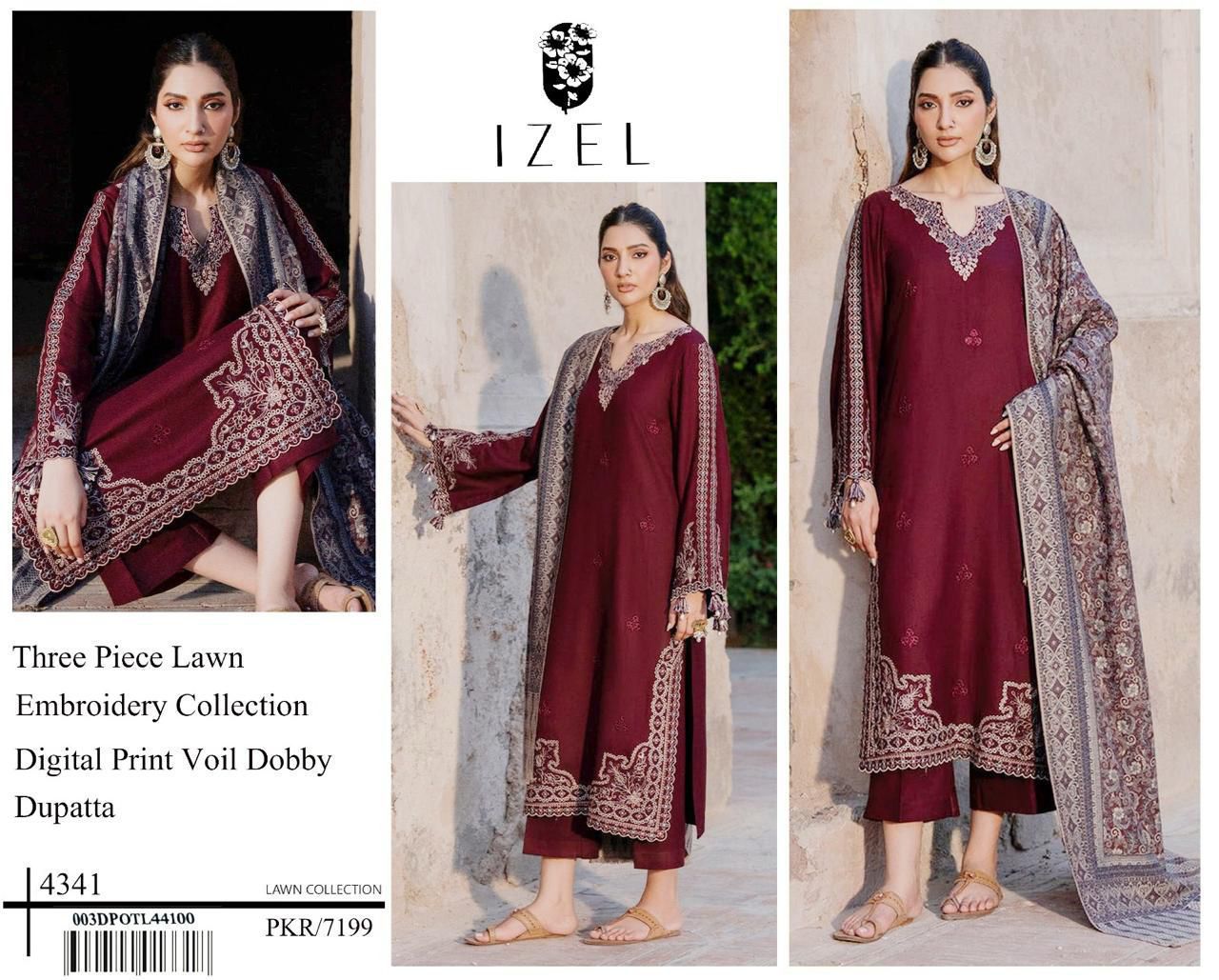 Mix Brands Lawn 3pc Embroidered #10