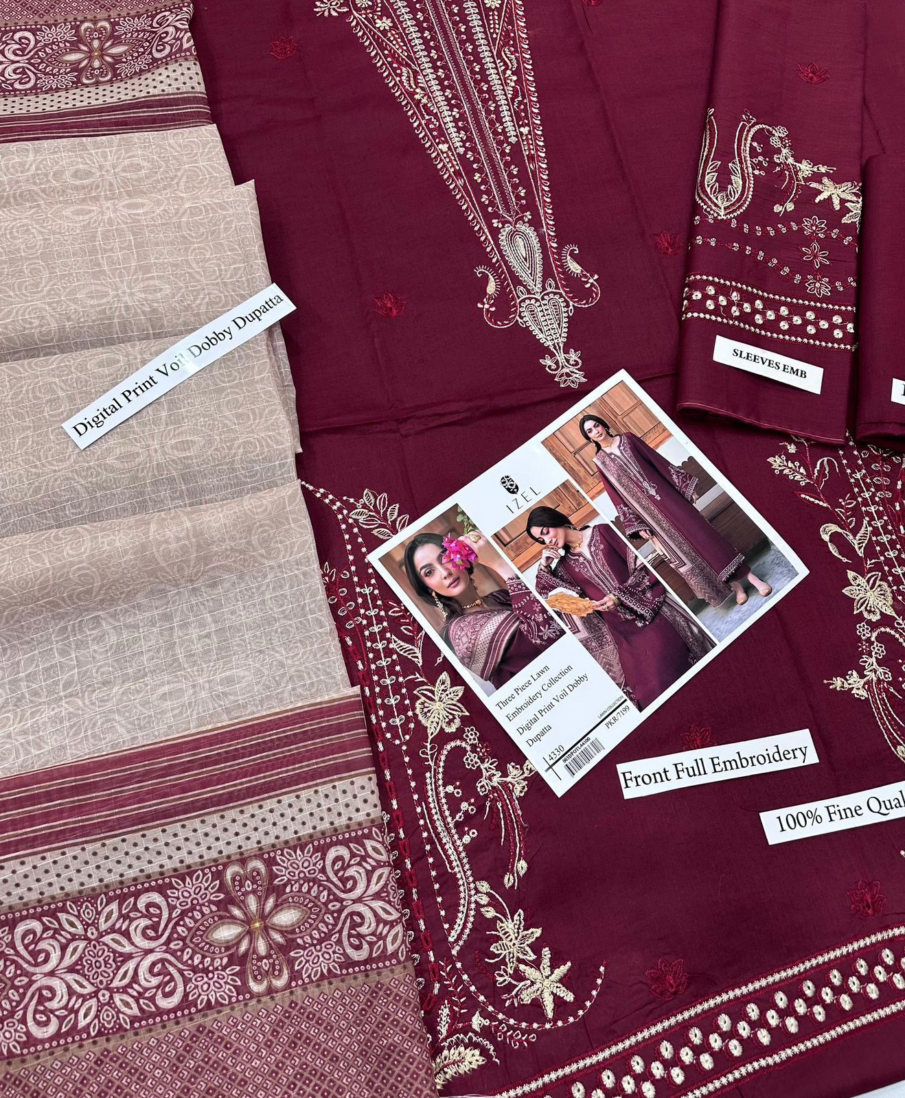 Mix Brands Lawn 3pc Embroidered #11
