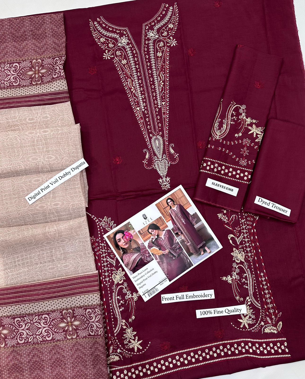 Mix Brands Lawn 3pc Embroidered #11