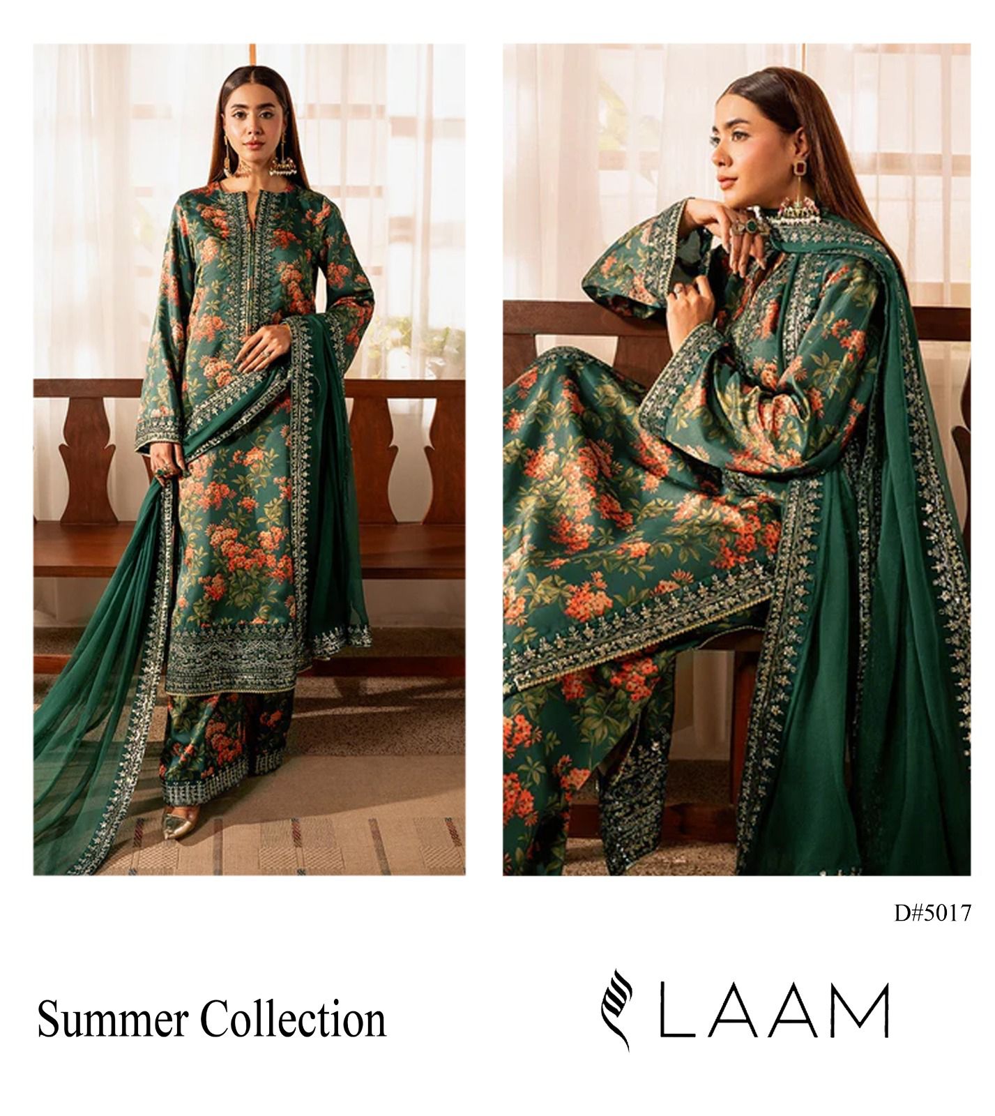 SUMMER COLLECTION 2026  LAWN Fabric 3Pc  Code 5017