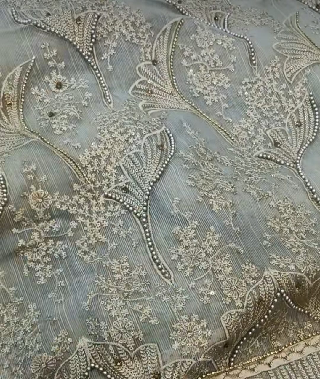 Khaddi net 2 pcs article Shirt and Dupatta